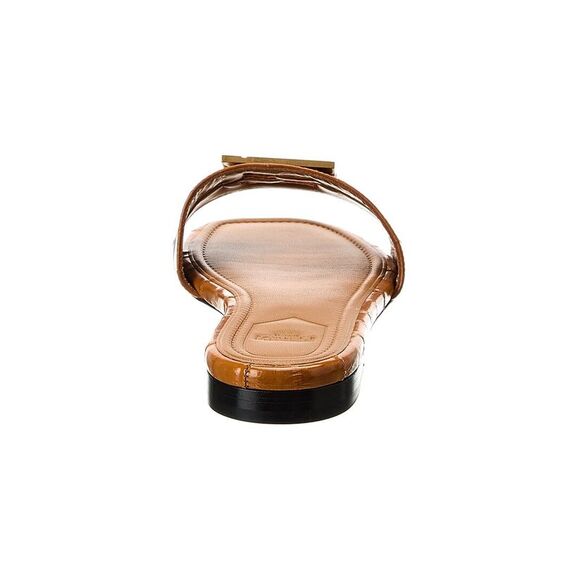 Fendi Ffold Leather Sandal, Beige - Picture 3 of 5